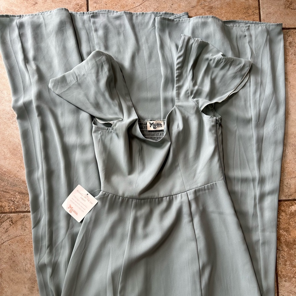 Show Me Your Mumu Sage bridesmaid dress